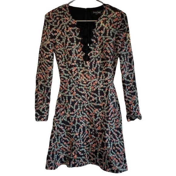 SALONI Nurul Floral Print Lace-Up Mini Dress - Picture 5 of 12